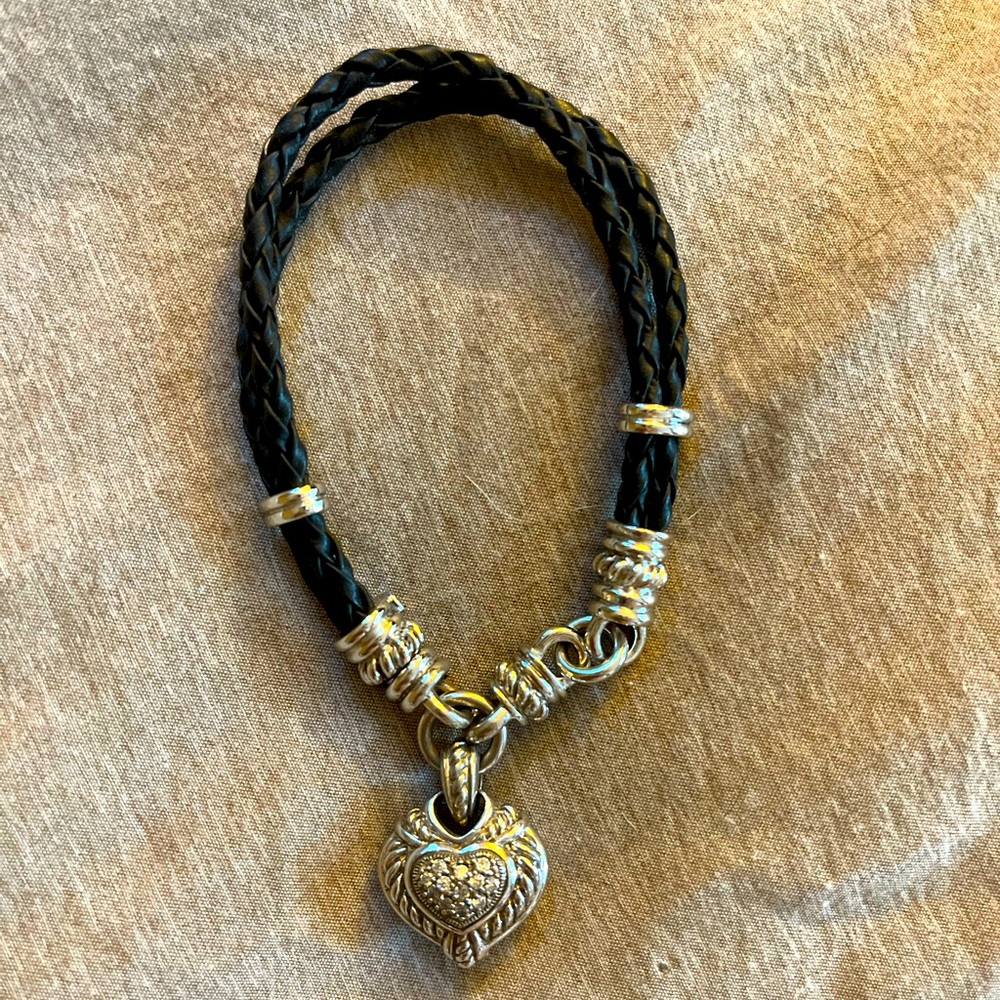 Judith Ripka Leather Diamonique Bracelet